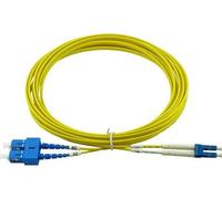 Câble de brassage fibre optique duplex compatible Corning 047202G5120000010M BlueOptics, LC-UPC/SC-UPC beige, 10 mètres, monomode, E9/125µm G.657.A1, atténuation d'entrée : inférieure à 0.2dB, fibre d
