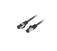 Câble de brassage Lanberg S/FTP cat.8.1 0,25 m LSZH CU Fluke passé noir