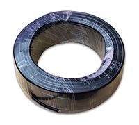 Câble de calibre 22 AWG avec 4 conducteurs RVV en cuivre nu pour interphone vidéo, câble de téléphone de porte, câble d'alarme de sécurité anti-cambriolage, coque extérieure noire, 150FT