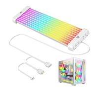 Câble de carte mère 24 broches, couvercle du câble PC Argb - Éclairage de la bande LED pour GPU - Gestion du câble d'extension Argb, 5V décoratif synchronisé, avec tube de silicone souple diffusé