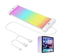 Câble de carte mère 24 broches, couvercle du câble PC Argb | Éclairage de la bande LED pour GPU | Gestion du câble d'extension Argb, 5V décoratif synchronisé, avec tube de silicone souple diffusé