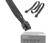 Câble de carte VGA - 8 broches mâle à 6 + 2 broches - Adaptateur de puissance - Fil d'extension plat pour connexion GPU - Câble convertisseur d'alimentation PSU pour cartes haute