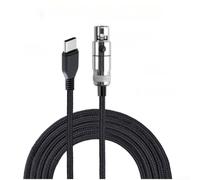 Câble de casque avec connecteur XLR de type C vers XLR - 1,5 m - Câble audio tressé compatible avec Q701 K712 K702 K240 pour MK II K141 K17 - Câble de rechange léger pour studio et HiFi