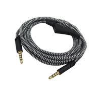 CâBle De Casque Avec ContrôLe Du Volume, CâBle De Casque De Jeu RéGlable Avec éQuipement De RéGlage Pour Astro A10 A40 A30 6,6 Pieds, Noir Et Blanc