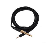 Câble de casque de studio professionnel à faible distorsion 2 m | Comprend des adaptateurs de 3,5 mm et 6,35 mm, pour une compatibilité polyvalente des appareils, un système double jack