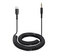 Câble de casque enroulé de qualité supérieure de type C à cordon spiralé antiétirement de 3, 5 mm pour moniteur, expérience musicale haute fidélité majeure, câble de casque à bobine à ressort