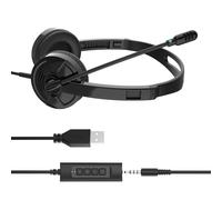 Câble de casque USB avec casque USB pour une communication claire avec le centre d'appel et le fil de réunion en ligne