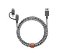 Câble 3 en 1 : USB vers Lightning ou USB-C -2M