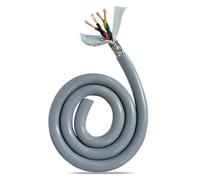 Câble De Chaîne De Traction Blindé Hautement Flexible TRVVPS, Structure À Paires Torsadées À 2 Conducteurs, Câble De Contrôle De Signal De Machine-outil CNC Pliable(25ft,0.5mm2-2c)
