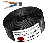 MAS Premium Câble d'alimentation en caoutchouc H07RN-F - 5-500 m - 1 x 1,5, 4, 6, 10, 16, 25, 35, 50 et 2 x 1 - Câble flexible pour appareils lourds - (H07RN-F 2 x 1 mm², 90 m)