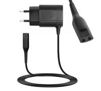 Câble de charge 12 V 0,4 A pour rasoir Braun - Bloc d'alimentation de rechange compatible avec Braun série 9 8 7 6 5 3 1 ainsi que tondeuse et épilateur - Câble d'alimentation de rechange
