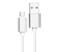 CABLE USB CHARGE & SYNCHRO VERS MICRO-USB 1,7M BLANC - JAYM® COLLECTION POP**