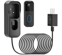 Câble de charge 2 en 1 avec adaptateur et support de sonnette adhésif sans perçage pour sonnette vidéo Blink (2e génération) - Version 2025, transformateur de sonnette avec cordon d'alimentation