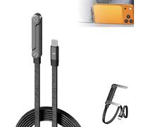 Câble de charge 2 en 1 avec support, charge rapide de 240 W, câble de 1,5 m, support réglable, compatible avec smartphones, tablettes, ordinateurs portables et appareils de jeu (1 pièce)