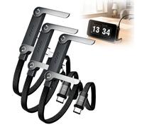 Câble de charge 2 en 1 avec support invisible, nouveau câble de charge rapide 240 W de 1,5 m avec support de téléphone intégré, 3PCS