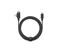 Native Union Belt Duo Pro câble de téléphone portable Noir 1,5 m USB C USB C/Lightning