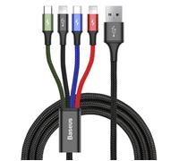 Câble de Charge 4 en 1 - BASEUS - 1,2 m - Charge Rapide 3,5 A - 2 x Lightning, USB-C, Micro USB