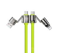 Câble de charge 4 en 1 - Cordon de synchronisation de données de sortie de puissance 240 W | Cordon de chargeur rapide | Connecteur multi-appareils | Fil haute vitesse durable pour tablette de télépho