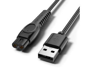 Câble de charge 5 V pour rasoir électrique Philips One Blade 360 QP2824, QP2734, QP2724, QP2834, MG7962, QP1924, MG7930, MG5950, QP6652, QP4631 - Noir