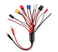 Câble de charge adaptateur pour modélisme RC, fiche banane 4,0 mm vers XT60/Tamiya/JST/FUTABA/EC3, silicone résistant aux hautes températures, 30 cm (tête banane 4.0)