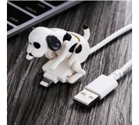 Câble de charge amusant avec chien, charge rapide et animation mignonne, blanc, compatible avec iPhone