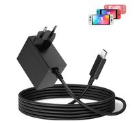 Câble de charge compatible avec Nintendo Switch/Lite/OLED/Deck Dock/Pro - Prise en charge du mode TV - Bloc d'alimentation type C 45 W - Chargeur rapide avec 1,5 m