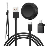 Câble de Charge Compatible avec Samsung Galaxy Watch 9/8/8 Classic/7/Ultra | 6/6 Classic/5/5 Pro/4/3/Active/Active2, 1 M Câble Magnétique, Avec adaptateur USB A zu USB C-Adapter
