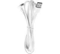 câble de charge de 2 m/6,6 pieds pour ARLO Pro, Pro 2, GO, résistant aux intempéries, intérieur/extérieur, en alliage d'aluminium, micro USB, câble de charge/d'alimentation sans fiche, 1 pack (blanc)