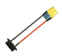 Câble de charge de batterie 4 broches 5 broches vers adaptateur pour vélo électrique, scooter, vélo électrique, cordon d'extension d'alimentation en PVC noir et rouge (5 broches femelles + XT60)