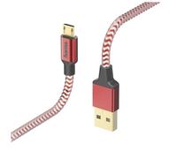 Câble de charge/données Reflective, micro-USB, 1,5 m, rouge