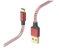 Câble de charge/données Reflective, USB Type-C - USB-A, 1,5 m, rouge
