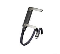 Câble de charge double fonction 240 W avec support de téléphone intégré, fil TPE en alliage de zinc de 1,5 m, compatible avec smartphones et tablettes (65 W A-C)