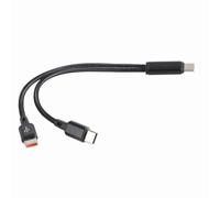 Câble de charge double USB-C : chargez deux appareils simultanément avec un seul port USB-C pour smartphones et tablettes.