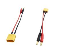 Câble de Charge EC5 XT30 XT60 XT90 T, 2 pièces, 15CM, fiches banane 4.0mm, câble en Silicone, 14awg/16awg for Lipo(4.0 to XT90-2Pcs)