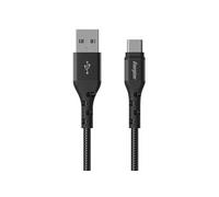 Energizer Câble de charge USB-C tressé – long, haute résistance – Noir