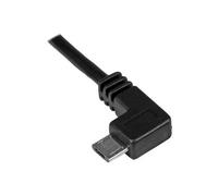 StarTech Câble de charge et synchronisation USB-A vers Micro-B (M/M) 1 m angle gauche 0,25 mm²