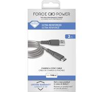 Câble de charge et synchronisation renforcé Force Power USB/USB C de 2m