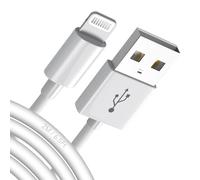 Cable de charge et syncro 2m, 2,4 A,Compatible avec iPhone, USB-A vers Lightning, Compatible avec vos appareils iOS