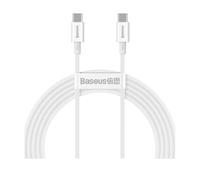 Câble de Charge et Transfert USB-C-USB-C 100W 2m Blanc