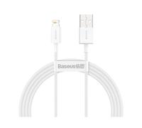 Câble de Charge et Transfert USB-Lightning Rapide 2,4A 1,5m Rapide Blanc