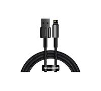 Câble de Charge et Transfert USB-Lightning Tungsten Gold 2,4A 1m Noir