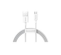 Câble de Charge et Transfert USB-MicroUSB 2A 1m Blanc