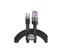 Câble de Charge et Transfert USB-USB-C Double Face 5A 1m Noir