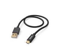 Câble de charge "Fabric" USB-A - micro-USB, 1,5 m, nylon, noir