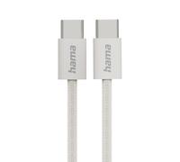 Câble de charge "Fabric" USB-C - USB-C, 1 m, nylon, Beige