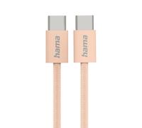 Câble de charge "Fabric" USB-C - USB-C, 1 m, nylon, Orange