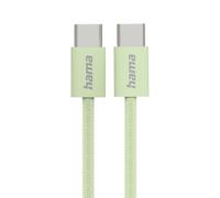 Câble de charge "Fabric" USB-C - USB-C, 1 m, nylon, Vert