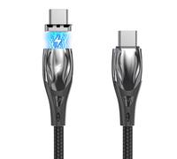 Câble de charge intelligent LED de type C 66 W, 1 m | Plus de 3000 tests de flexion pour plus de durabilité, tressage en nylon renforcé, déconnexion sécurisée d'une seule main