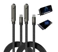 Câble de Charge Invisible 2 en 1 240 W avec Support de téléphone Pliable, Cordon USB-C coudé à 90° de 1,5 m, Support réglable for Smartphones/tablettes(2)