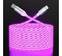 Câble de charge lumineux USB A vers Lightning pour iPhone, cordon lumineux RVB pour Apple iPhone 14/13/12/11 Pro Max/XR/XS/SE, iPad 1,8 m (certifié MFi)